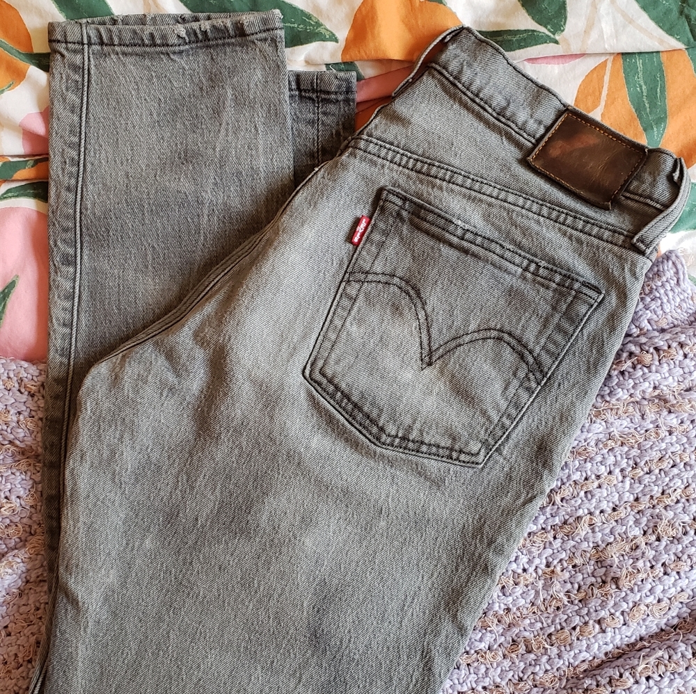 Free People Levi's 501 Skinny Jeans Grey W28 L28